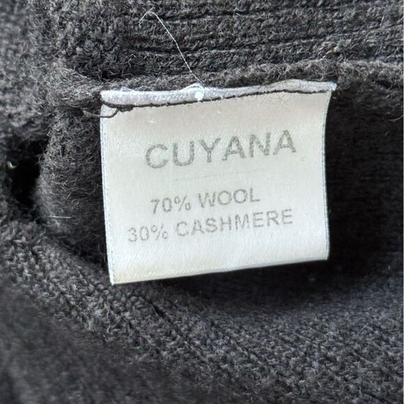 Cuyana Wool Cashmere Black Vneck Sweater L - Picture 4 of 5
